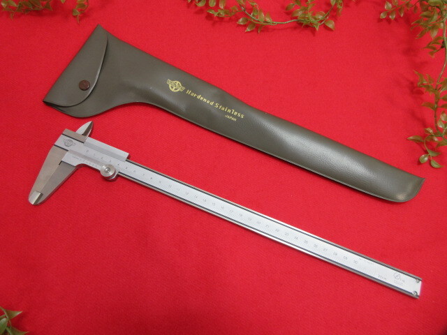 6OH7818 KANON カノン 大型ノギス 30cm Hardened Stainless カバー付き 計測 測定の画像1