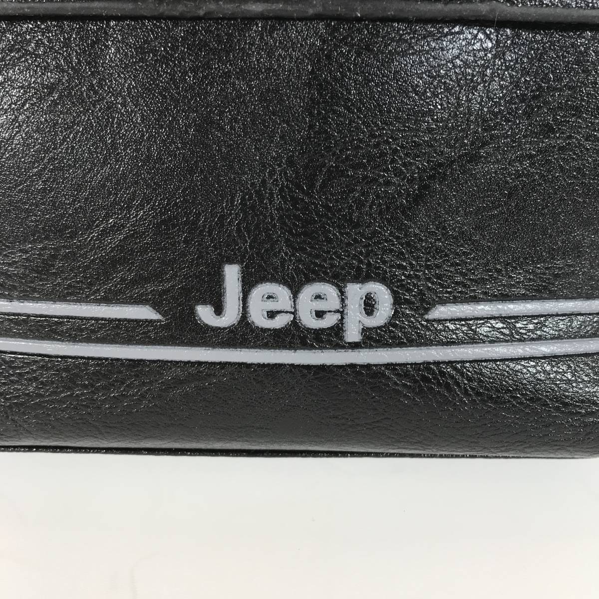 送料込1円～ Jeep ミニショルダーバッグ 217 メンズ ブラック コンパクト 18×20×4cm 撥水 PUレザー_画像9