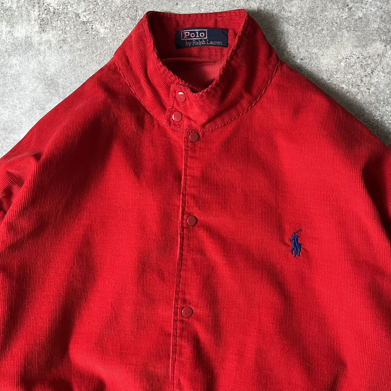 90s POLO RALPH LAUREN 細畝 コーデュロイ ジャケット XL / 90年代 オールド ポロ ラルフローレン ブルゾン ドッグイヤー_画像2