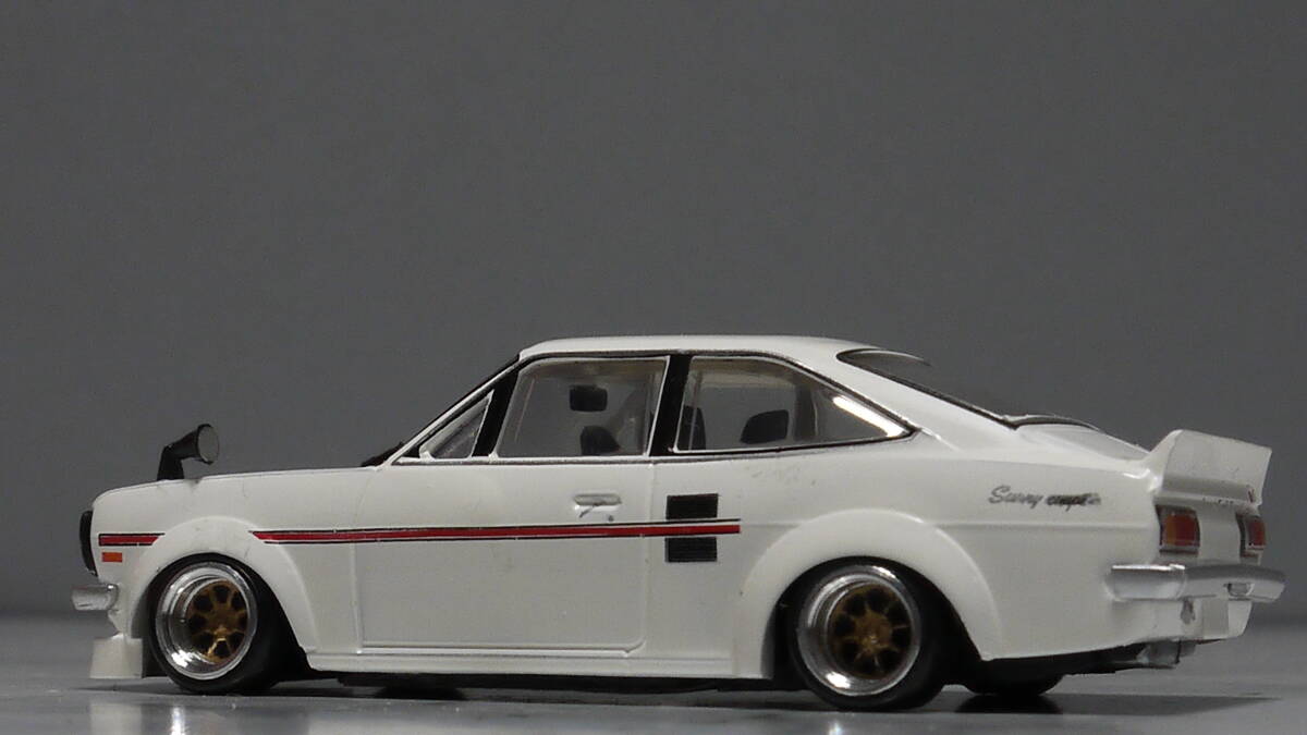 トイズキャビン改 1/64 ダットサン サニー1200クーペ GX-5④ ワークス ワタナベ アルミ 深リム 旧車 街道レーサー グラチャン スタンス LBWの画像6