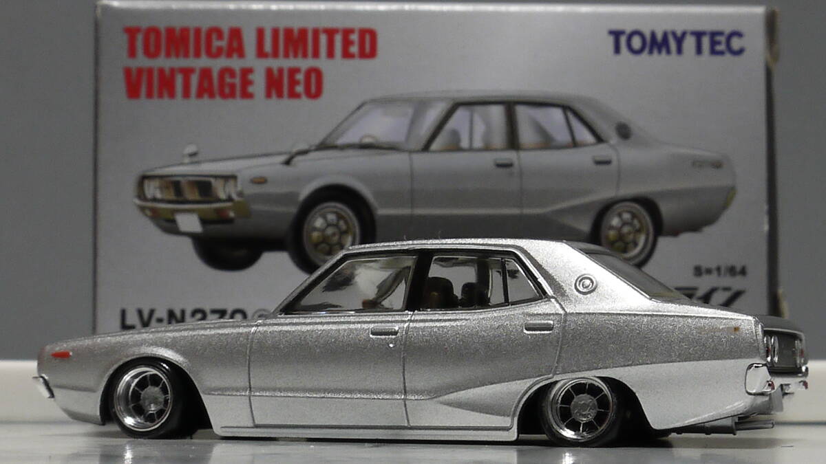 トミカリミテッド改 1/64 日産スカイラン4ドア ケンメリ ハヤシ アルミ製 深リム 旧車 グラチャン 街道レーサー 国産名車 JDM LBW　_画像6