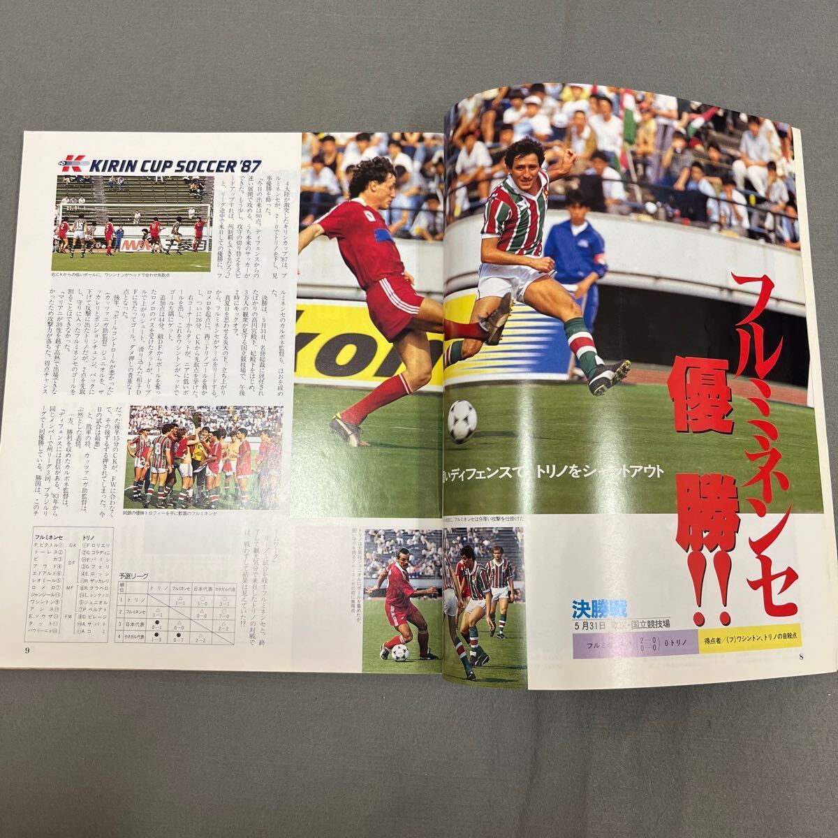 ストライカー◎昭和62年8月1日◎サッカー技術誌◎武田修宏◎ソウルオリンピック予選◎キリンカップ◎フルミネンセ◎JSL◎マラドーナの画像4