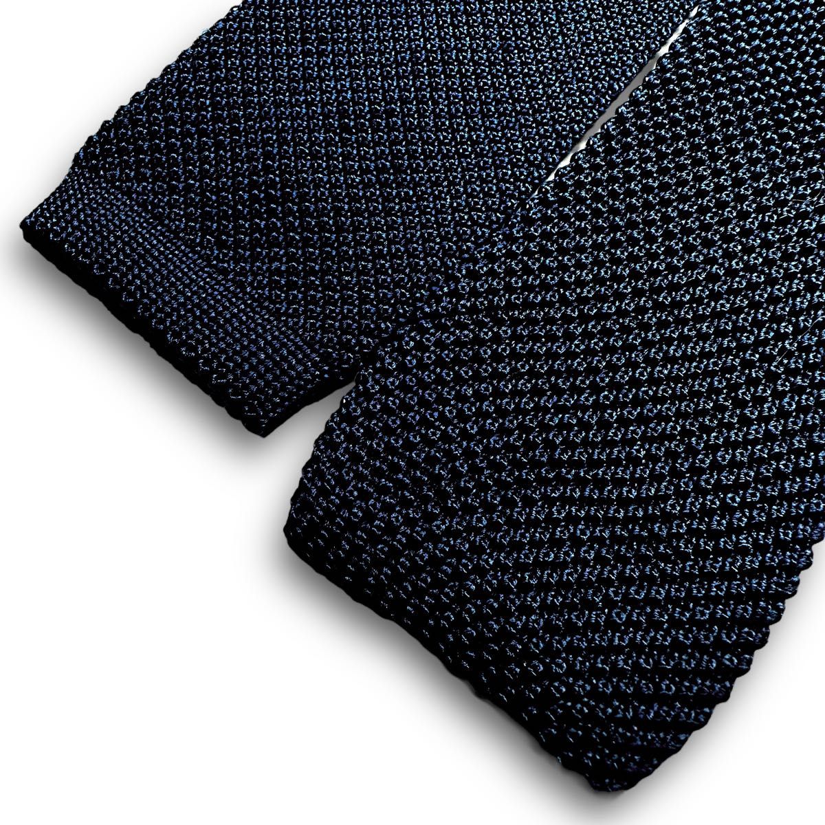 美品】ブルックスブラザーズ ネイビー 高級ニットタイ 美品】ブルックスブラザーズ ネイビー 高級ニットタイ