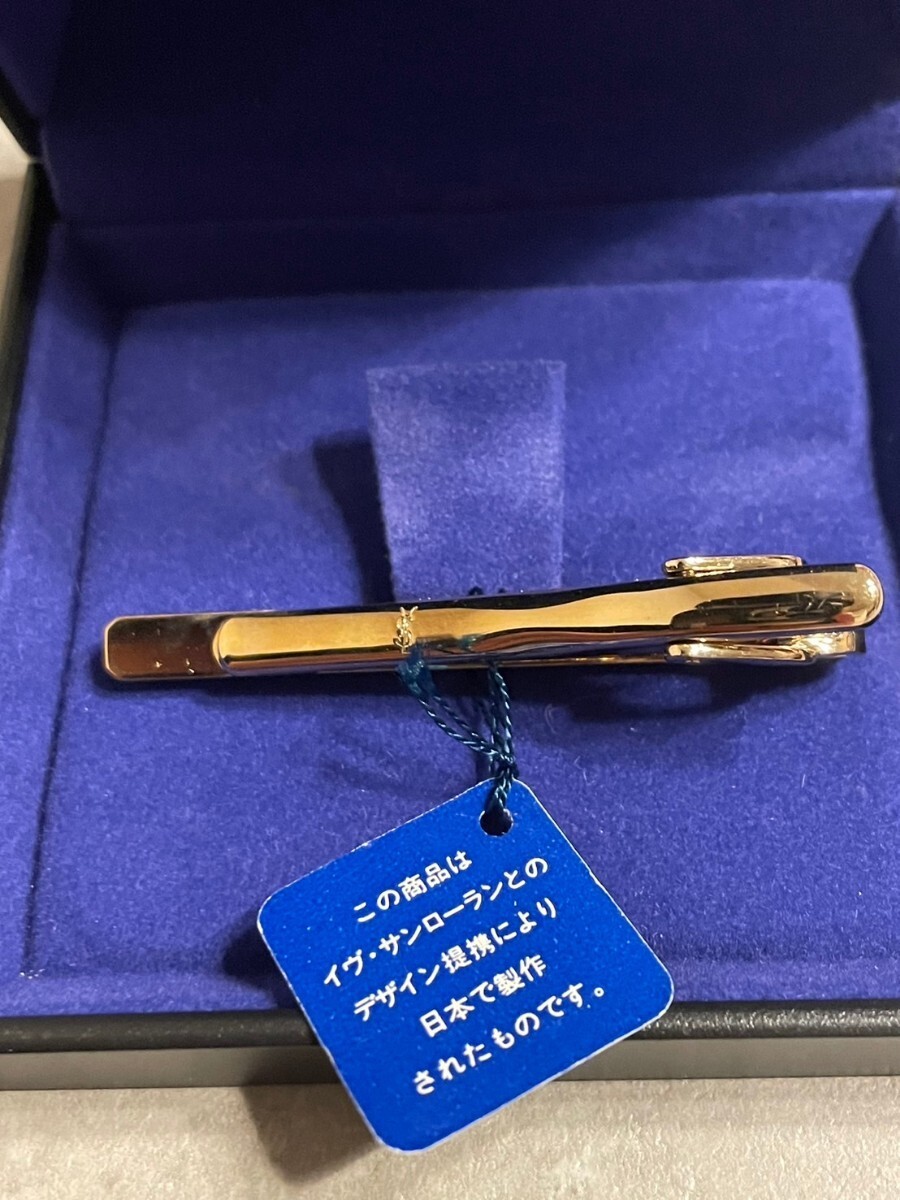 １円スタート 美品 Yves Saint Laurent イヴ サン ローラン YSL ネクタイピン アクセサリー 箱あり タグあり メンズの画像3