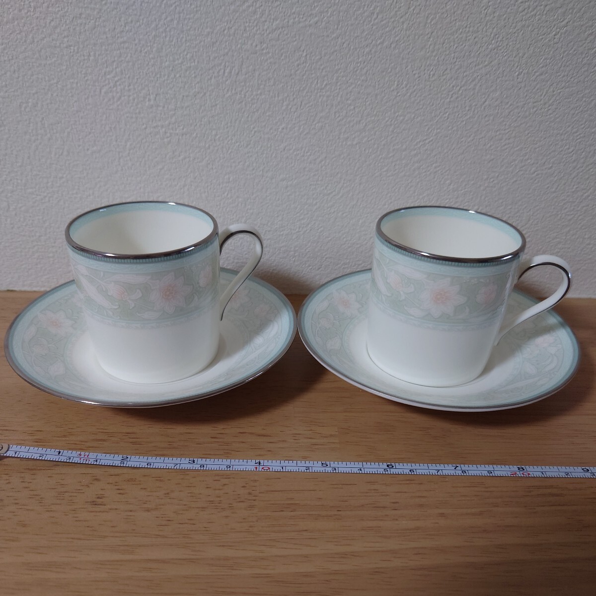 ソーサー カップ ノリタケ ペア コーヒーカップ 洋食器 Noritakeデミタスカップ ナルミNARUMI 新品未使用の画像1