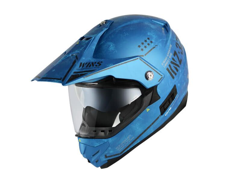 ウインズ WINS オフロードヘルメット X-ROAD COMBAT Ｄ10 サマルカンドブルー XLサイズ 【新品未使用の画像6