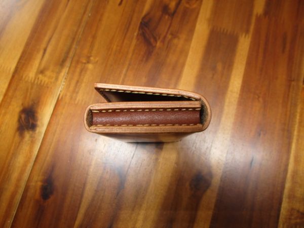 名刺入れ ブライドルレザー ヘーゼル 手縫い エイジング キャッシュレス ハンドメイド 茶 上質 高級 セドウィック カードケースの画像4