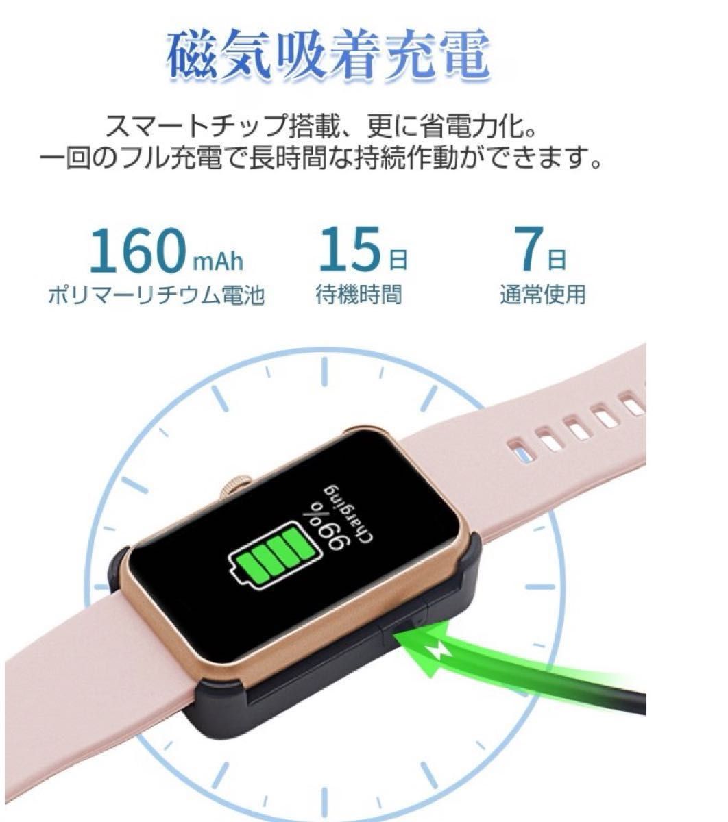 スマートウォッチ スマートブレスレット  腕時計 歩数計 心拍計 血圧