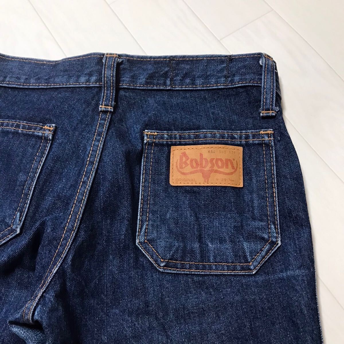 Bobson Bobson bell низ джинсы Denim брюки ta long ji- хлеб Vintage 70\'s 80\'s Vintage винтаж flair 