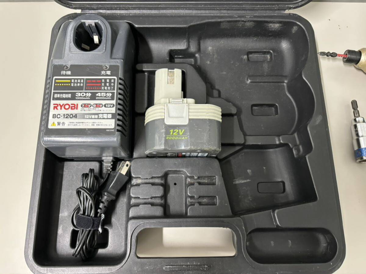  impact driver battery DIY RYOBI Ryobi BID-1229 used extra attaching 