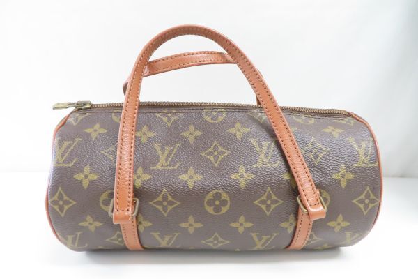 8026/ka/04.02 LOUIS VUITTON ルイヴィトン モノグラム パピヨン25 筒型 ハンドバッグ ミニボストン PVC×レザー M51365の画像1