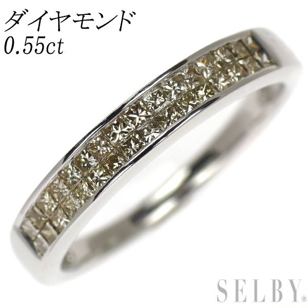 K18WG ダイヤモンド リング D0.55ct ミステリーセッティング 新入荷 出品1週目 SELBY