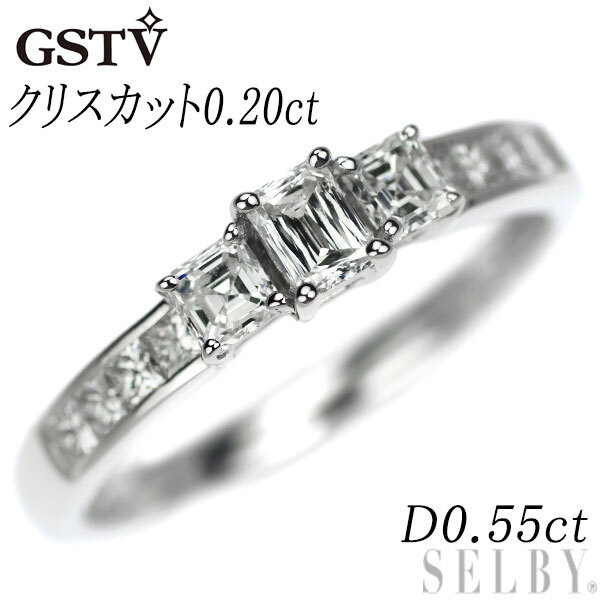【ファッション通販】の商品をすべて アッシャー/プリンセスカット クリスカット Pt950 GSTV ダイヤモンド SELBY 出品1週目 新入荷 D0.55ct 0.20ct リング プラチナ台