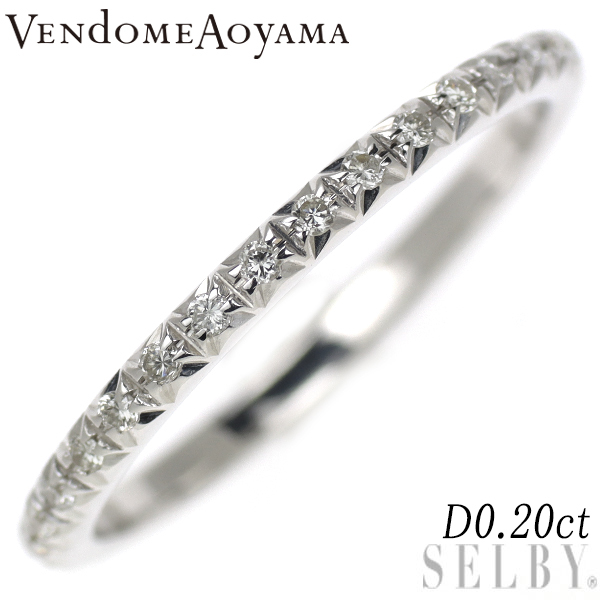輝く高品質な 0.20ct リング ダイヤモンド K18WG ヴァンドーム青山 新入荷 SELBY 出品1週目 指輪