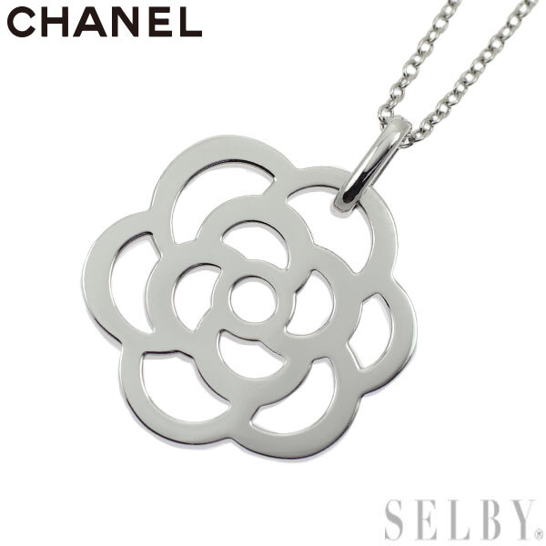 シャネル K18WG ペンダントネックレス カメリア 出品3週目 SELBY