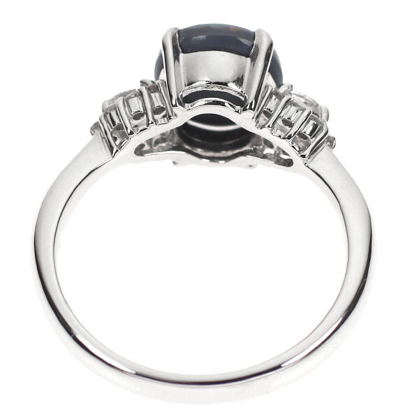 Pt900 ブラック オパール ダイヤモンド リング 1.28ct D0.23ct 出品3週目 SELBY