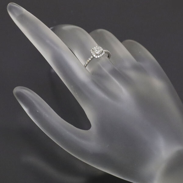 18824円 Pt900 プリンセスカット ダイヤモンド リング 0.30ct D0 18824円 Pt900 プリンセスカット ダイヤモンド リング 0.30ct D0