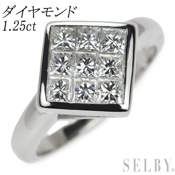 【楽天スーパーセール】 リング ダイヤモンド Pt900 1.25ct SELBY 出品3週目 ミステリーセッティング プラチナ台