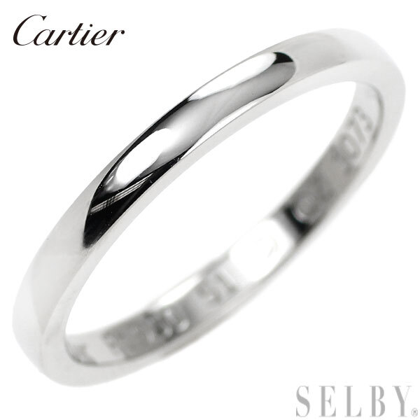 カルティエ Pt950 リング バンド 51号 新入荷 出品1週目 SELBY
