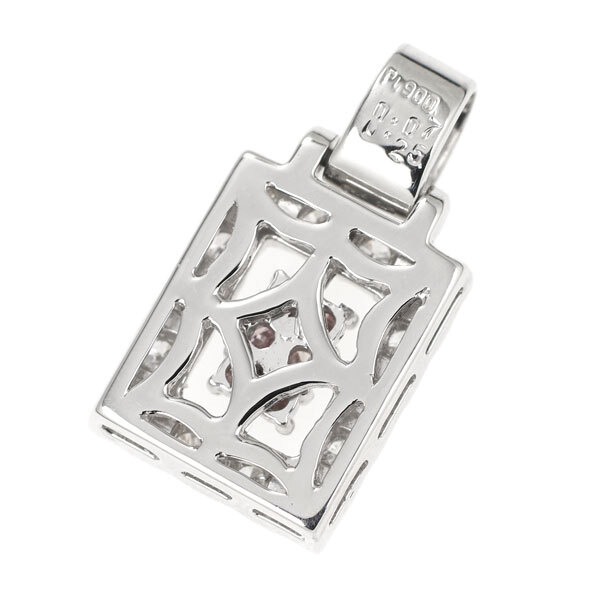 Pt900 天然ピンク ダイヤモンド ペンダントトップ 0.07ct D0.25ct SELBY