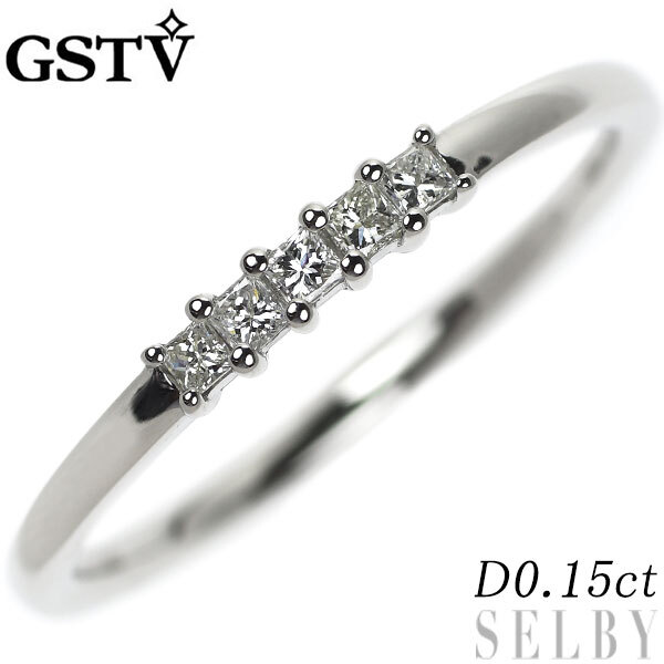20-60代からのファッション通販 プリンセスカット Pt950 GSTV ダイヤモンド SELBY 出品6週目 最終 0.15ct リング プラチナ台