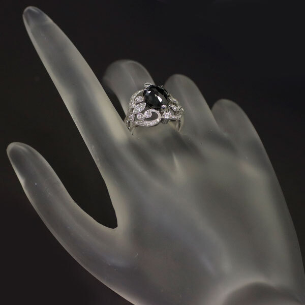 K18WG ブラック ダイヤモンド リング 3.06ct D0.52ct 出品2週目 SELBYの画像4