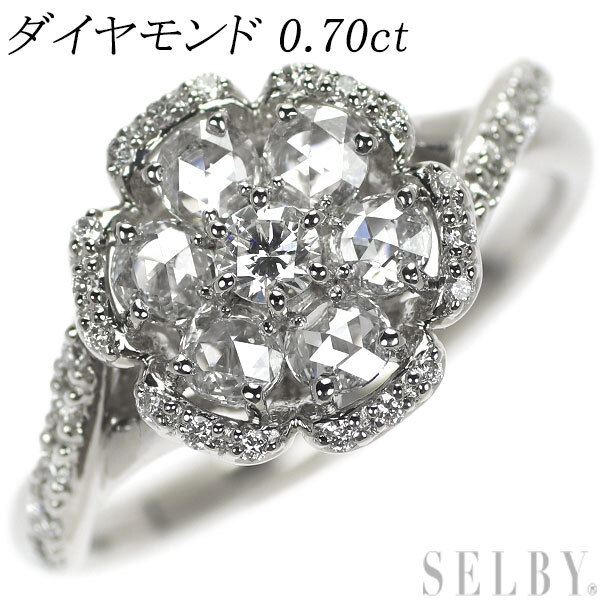 お歳暮・冬ギフト特集2024 0.70ct リング ダイヤモンド Pt900 新入荷 SELBY 出品1週目 プラチナ台