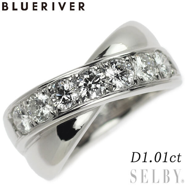 新しいスタイル ブルーリバー Pt900 SELBY 出品4週目 1.01ct リング ダイヤモンド プラチナ台