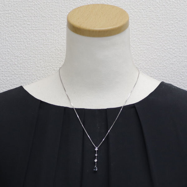希少 K18WG アレキサンドライト ダイヤモンド ペンダントネックレス 0.23ct D0.29ct 最終 出品6週目 SELBY