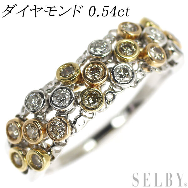 K18YG/WG/PG ダイヤモンド リング 0.54ct 新入荷 出品1週目 SELBY_画像1