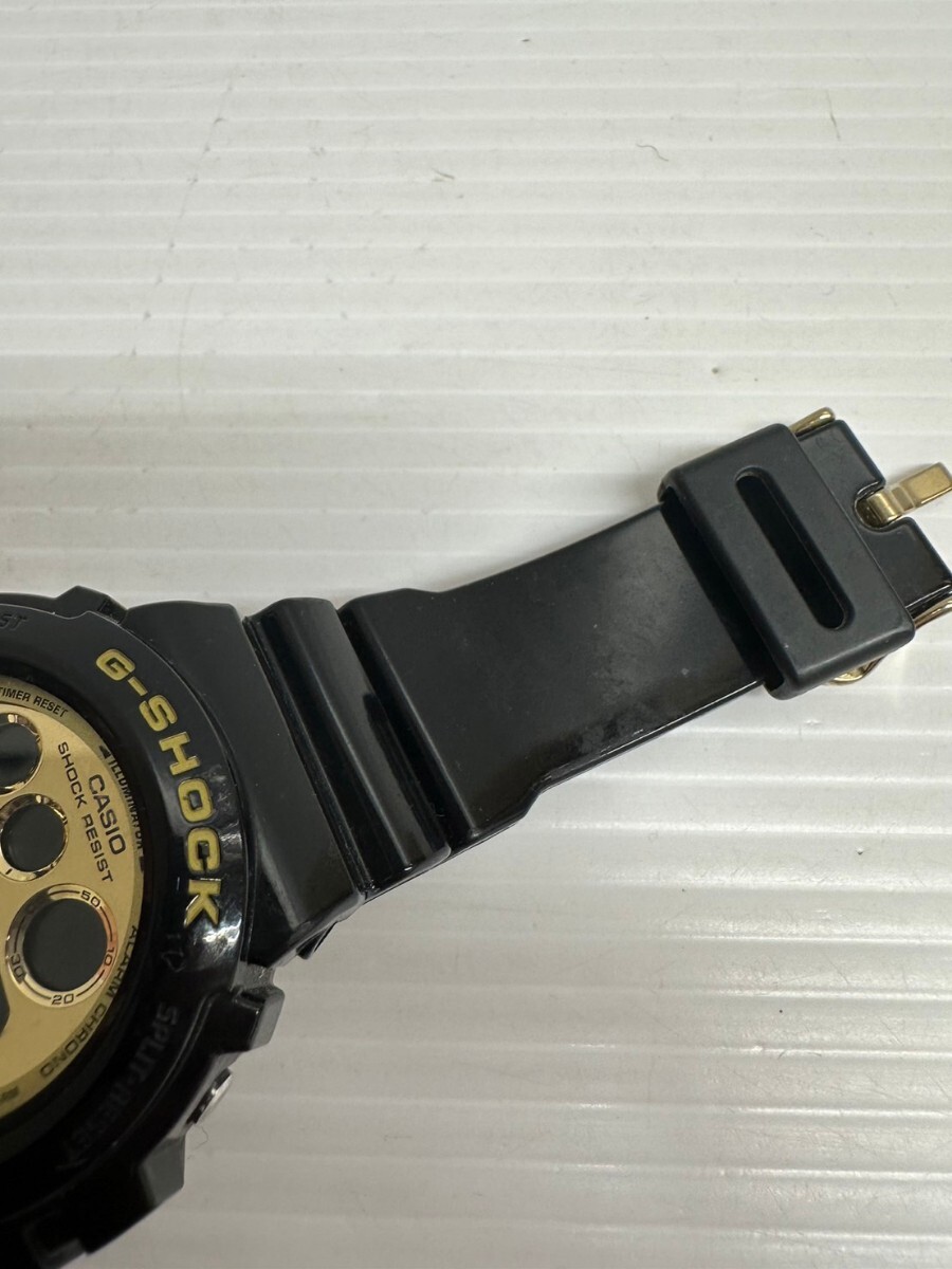 NA★1円〜中古品 稼働品 CASIO カシオ G-SHOCK 腕時計 DW-6900CB 3230 デジタル ブラック ゴールド 三つ目 ベゼルスリキズありの画像8