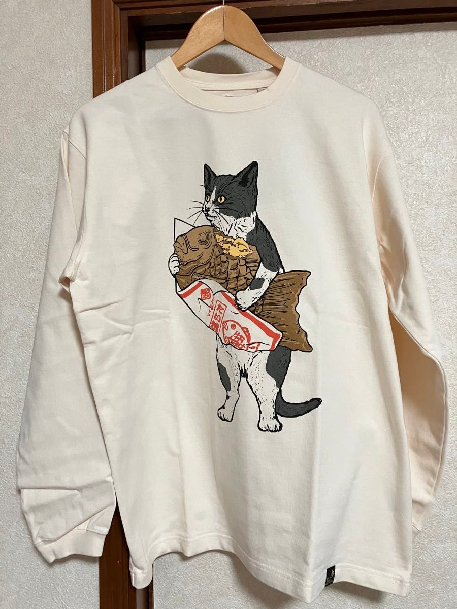 ゴースローキャラバン　フリークスストア　コラボ　たい焼きネコ　長袖Tシャツ サイズ4 メンズ　