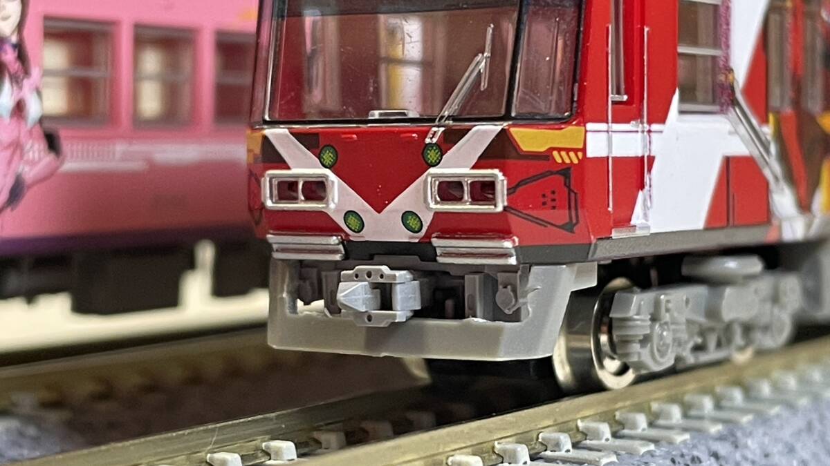 【動力化済み・加工有り】TOMYTEC 遠州鉄道2000形（エヴァンゲリオンラッピング電車） ２両セットCの画像4