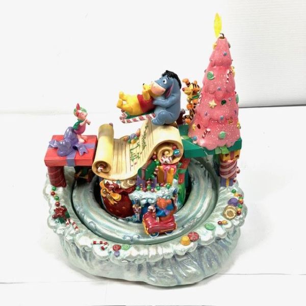 仙6 くまのプーさん オルゴール フィギュアリン ディズニー Disney Pooh オルゴール 陶器製 置物 インテリア アンティークの画像3