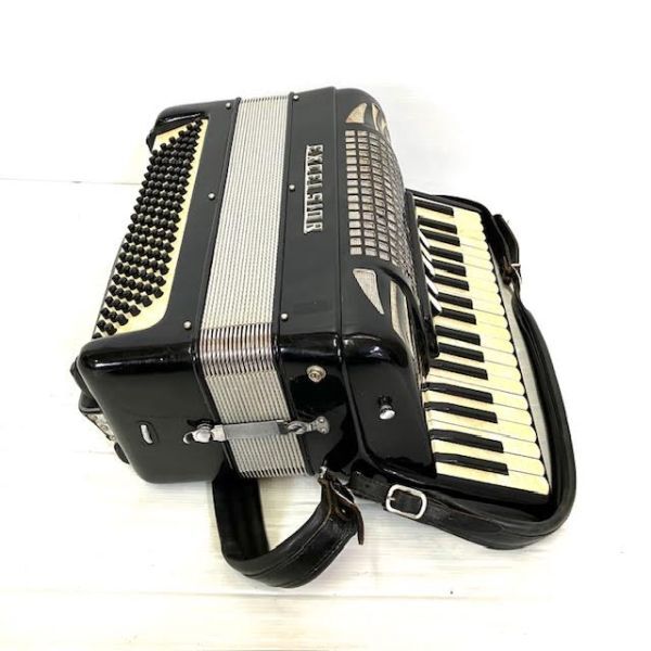 仙101 EXCELSIOR Mod303 アコーディオン ブラック系 ソフトケース付き エキセルシャー 鍵盤楽器 楽器 黒 イタリア製の画像5