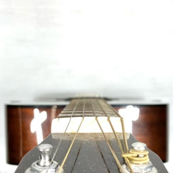 仙17 Morris MD-508 アコギ アコースティックギター サンバースト系 ブラウン系 モーリス ソフトケース付き 弦楽器 バンド 音楽の画像7