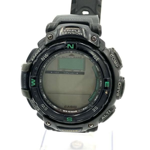 仙11【訳あり】CASIO PROTREK PRG-40SJ 腕時計 クォーツ デジタル ブラック系 カシオ プロトレック メンズの画像2