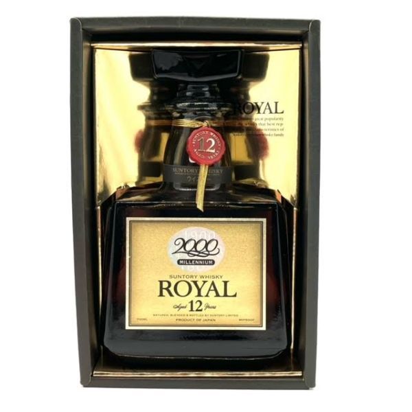 仙104【未開栓】サントリー ローヤル 12年 ミレニアム 2000記念ラベル 700ml 43％ ウイスキー SUNTORY WHISKY ROYAL 古酒の画像1