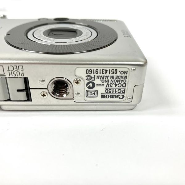 仙66 Canon IXY DIGITAL 55 PC1150 デジカメ コンデジ コンパクトデジタルカメラ シルバー キャノン イクシィ ケース付の画像5