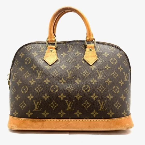 仙104 Louis Vuitton M51130 モノグラム アルマ ハンドバッグ ブラウン系 旧型 ルイヴィトン 手提げ 鞄 茶色の画像3