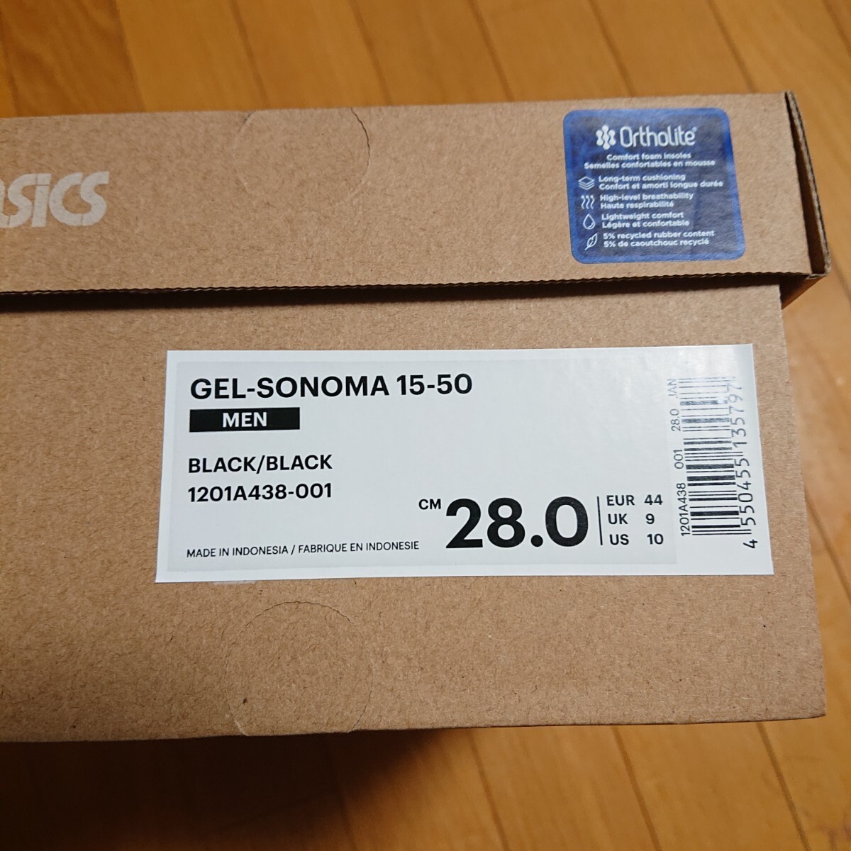 ASICS アシックス gel sonoma 15-50 ブラック 28 センチ シューズ 黒 ゲルソノマ スニーカー_画像7