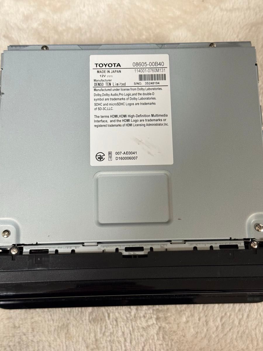 ナビ 9インチ NSZT-Y68T セキュリティ解除済 トヨタ 純正 ナビ 9インチ NSZT-Y68T セキュリティ解除済 トヨタ 純正
