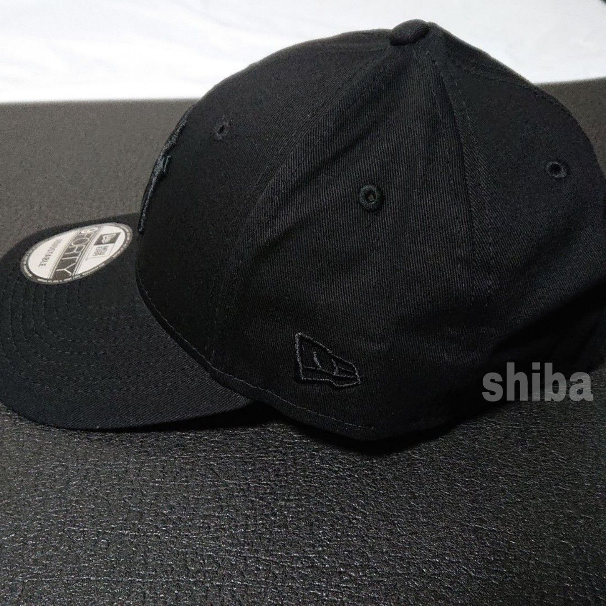 NEW ERA ニューエラ 正規品 キャップ 帽子 黒 黒ロゴ ブラック ヤンキース NY 野球 MLB ユニセックス ワンサイズ