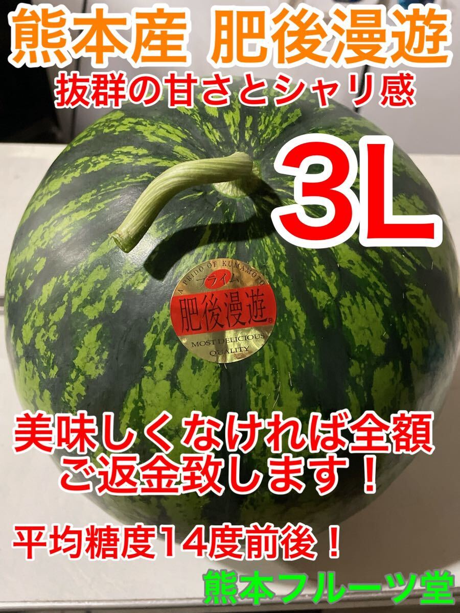 ラスト！ご家庭用2玉限定『大好評のこちらの生産者は本日分でラスト』熊本産【肥後漫遊】3Lサイズ（1玉8〜9kg）熊本フルーツ堂4の画像1