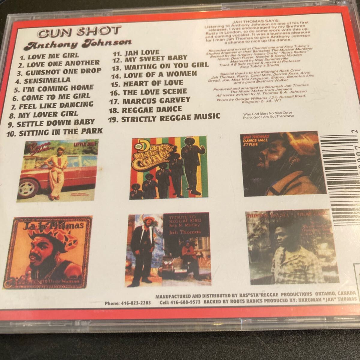 ANTHONY JOHNSON / Gun Shot 洋楽 REGGAE DANCEHALL 輸入盤 CD レゲエ ダンスホール