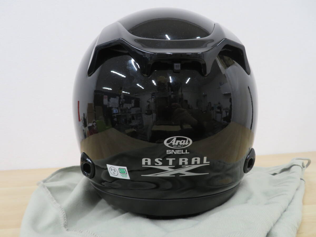 未使用 Arai ヘルメット ASTRAL-X アストラルーエックス グラスブラック Mサイズ 57～58cm オンロード アライ 激安1円スタート