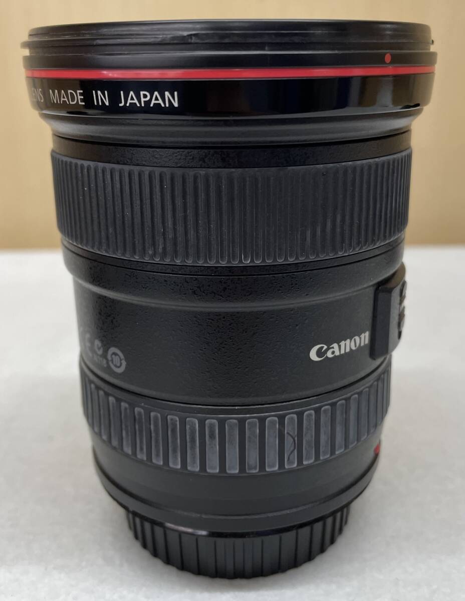#978 Canon キャノン カメラレンズ EF17-40㎜ 1：4 L USM EW-83E ULTRASONIC キャップ/フィルター/フード付きの画像4