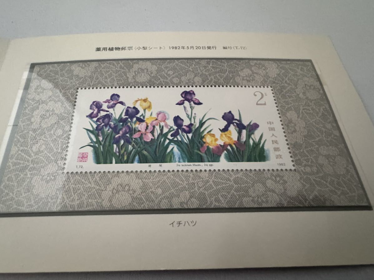 【未使用】中国 切手 薬用植物 3セット 1978年 1982年 中國人民郵政 第1次 第2次 小型張 の画像7