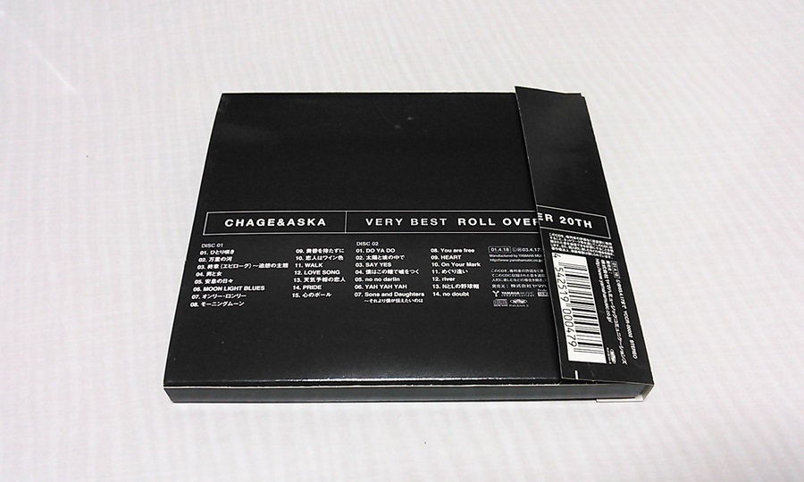 【中古・送料一律180円】 CHAGE & ASKA VERY BEST ROLL OVER 20TH チャゲ&飛鳥 ベストアルバム アルバムCD 2枚組の画像2