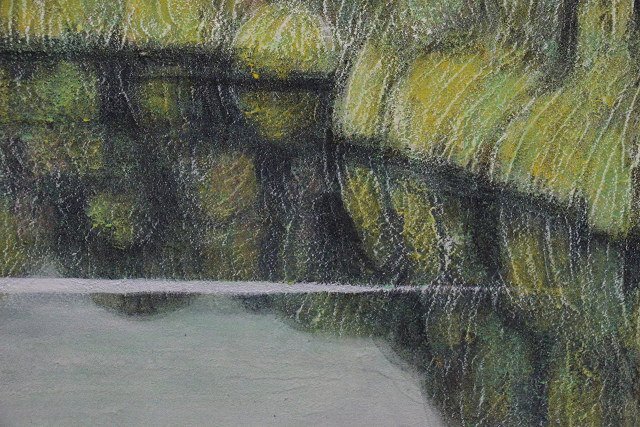 真作】☆白虎☆富山県出身 日展日本画家 下保昭「静影」25号 共 真作】☆白虎☆富山県出身 日展日本画家 下保昭「静影」25号 共